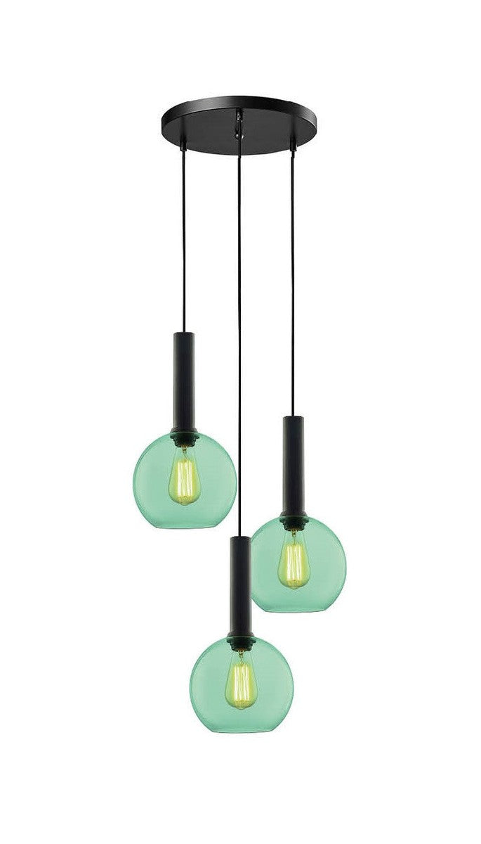 Less rondell takpendel 3 lys - Small-Takpendler-NorDesign-Svart / Klar-691300305+371303005+361302013-Lightup.no