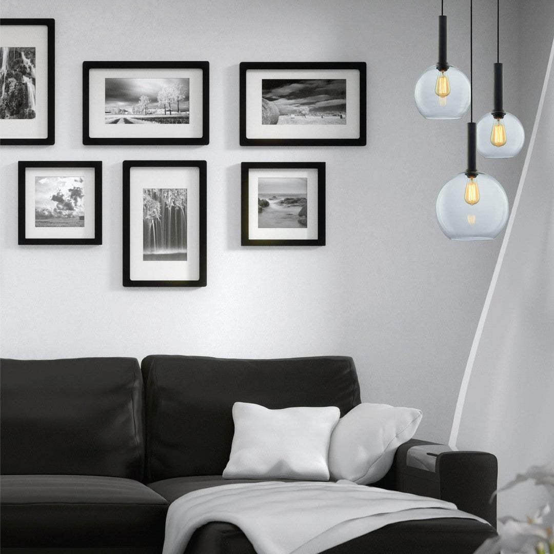 Less rondell takpendel 3 lys-Takpendler-NorDesign-Svart / Klar-691300305+371303005+361302013+361302513+361303013-Lightup.no