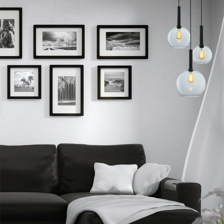 Less rondell takpendel 3 lys-Takpendler-NorDesign-Svart / Klar-691300305+371303005+361302013+361302513+361303013-Lightup.no