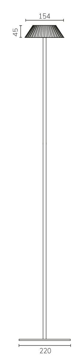 Lexa oppladbar gulvlampe 2,2W 2200 Kelvin-Gulvlamper-NorDesign-Varm grå-171180120-Lightup.no