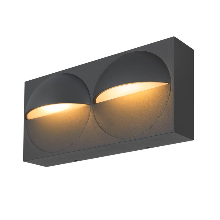 Lid dobbel vegglampe utendørs 29W 2700/3000 Kelvin IP65 - Dimbar-Utebelysning vegg opp og ned-Slv-Antrasitt-slv-1007668-Lightup.no