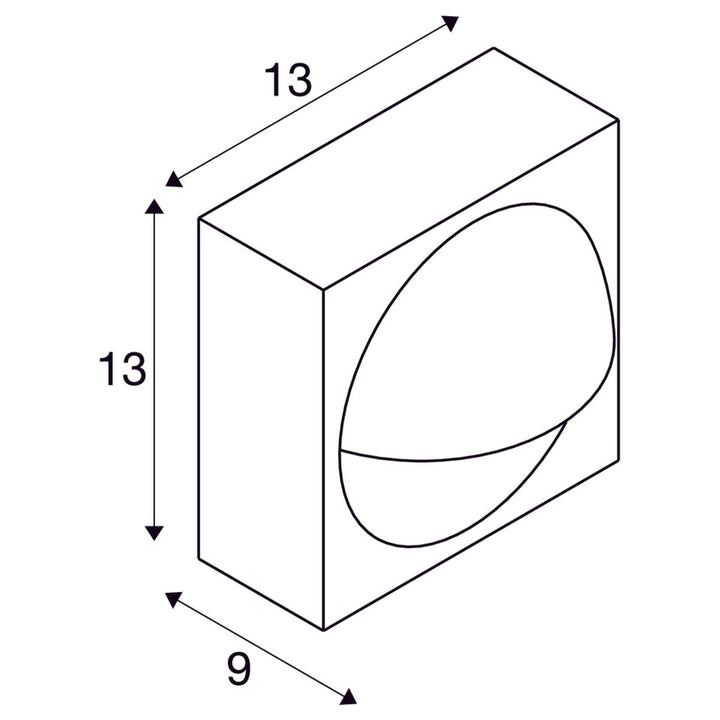 Lid enkel vegglampe utendørs 15W 2700/3000 Kelvin IP65 - Dimbar-Utebelysning vegg opp og ned-Slv-Antrasitt-slv-1007667-Lightup.no