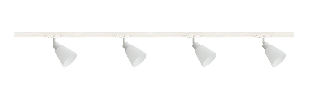 Link Koniekel 1,8 meter spottskinne med 4 spotter-Link spotskinne-Nordlux-Svart-2110589903+2110629903-Lightup.no