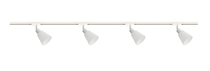 Link Koniekel 1,8 meter spottskinne med 4 spotter-Link spotskinne-Nordlux-Svart-2110589903+2110629903-Lightup.no