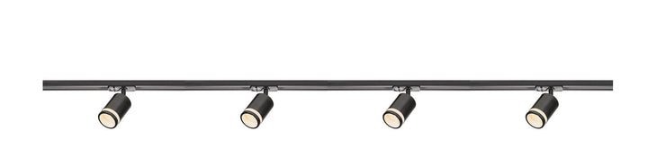 Link Rondie 1,8 meter spottskinne med 4 spotter-Link spotskinne-Nordlux-Svart-2110589903+2110639903-Lightup.no