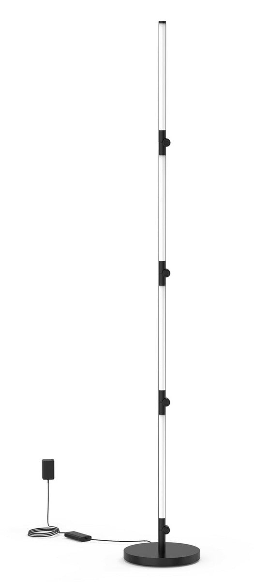 Linq smart flesibel gulv/vegglampe 24W m/fjernkontroll og appstyring-Gulvlamper-NorDesign-Svart-370324105-Lightup.no