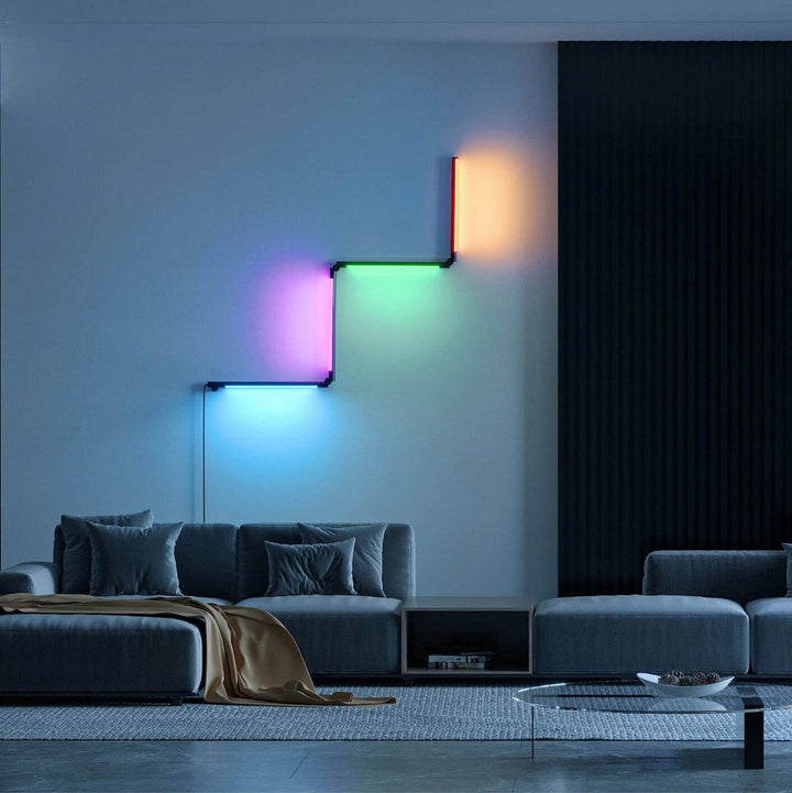 Linq smart flesibel gulv/vegglampe 24W m/fjernkontroll og appstyring-Gulvlamper-NorDesign-Svart-370324105-Lightup.no