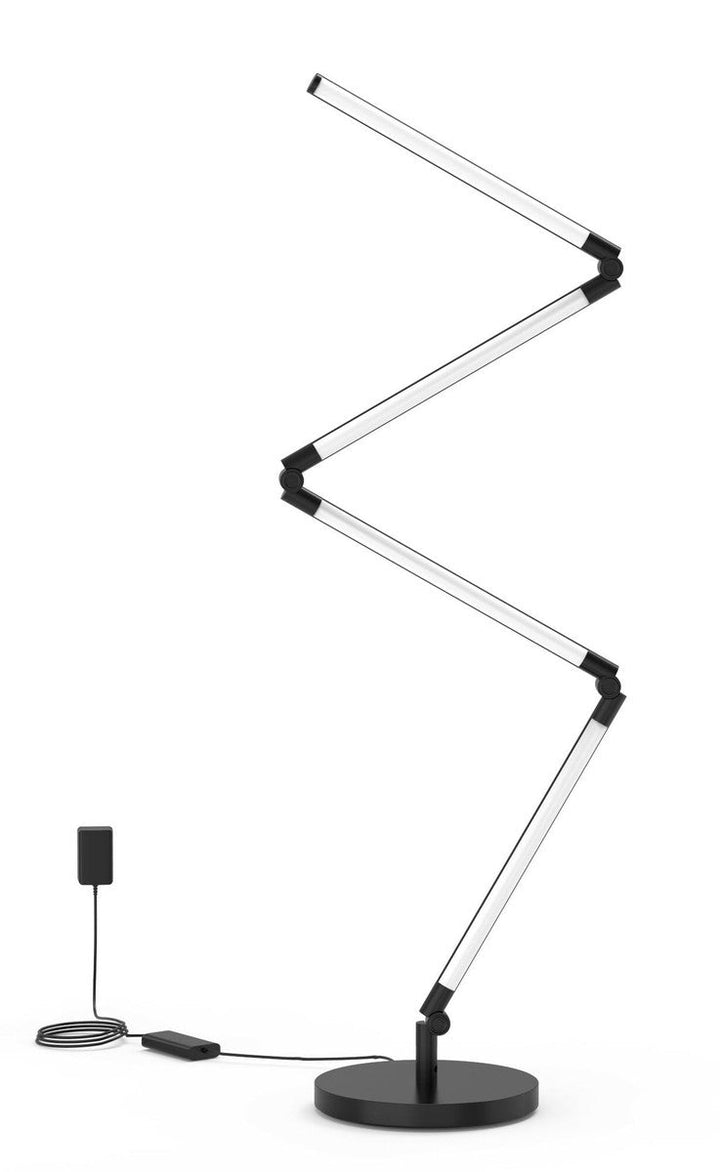 Linq smart flesibel gulv/vegglampe 24W m/fjernkontroll og appstyring-Gulvlamper-NorDesign-Svart-370324105-Lightup.no