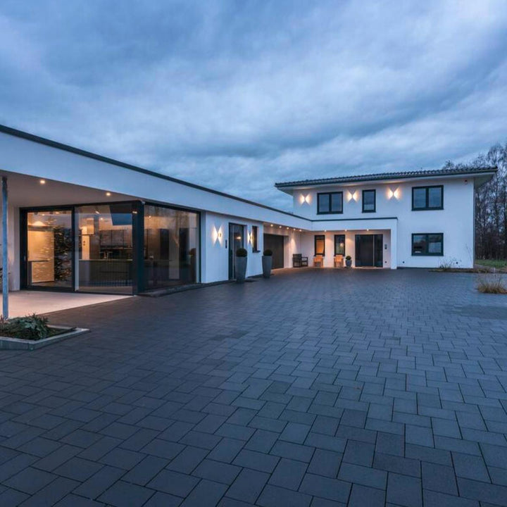 Logs vegglampe utendørs 9,5W 3000 Kelvin IP65-Utebelysning vegg opp og ned-Slv-Antrasitt-slv-232105-Lightup.no