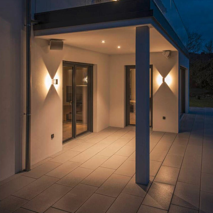 Logs vegglampe utendørs 9,5W 3000 Kelvin IP65-Utebelysning vegg opp og ned-Slv-Antrasitt-slv-232105-Lightup.no