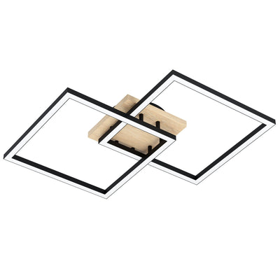 Lomaltas smart connect.z taklampe 4 x 8W 2700-6500K - Svart/Trefarget-Taklamper-Eglo-99677-Lightup.no