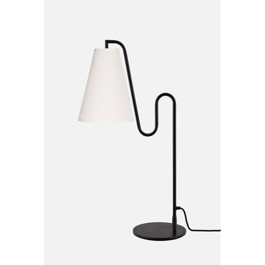 Lou bordlampe-Bordlamper-Globen Lighting-Svart / Hvit bouclé-723511-Lightup.no