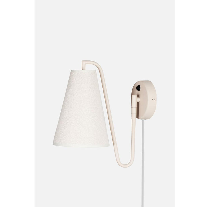Lou vegglampe-Vegglamper-Globen Lighting-Beige / Hvit bouclé-733502-Lightup.no