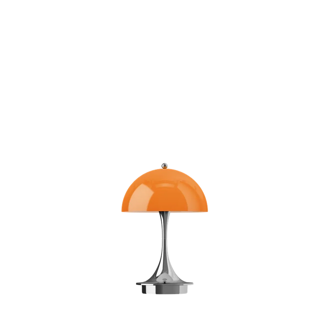 Louis Poulsen 160 oppladbar portabel bordlampe original 2,5W - IP44-Bordlamper-Louis Poulsen-Oransje / Krom-LP__5744613392-Lightup.no