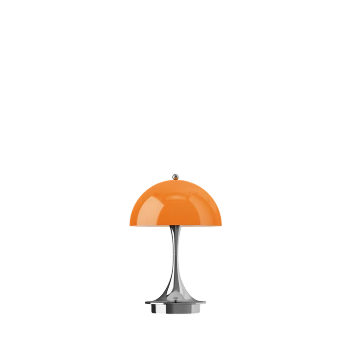 Louis Poulsen 160 oppladbar portabel bordlampe original 2,5W - IP44-Bordlamper-Louis Poulsen-Oransje / Krom-LP__5744613392-Lightup.no