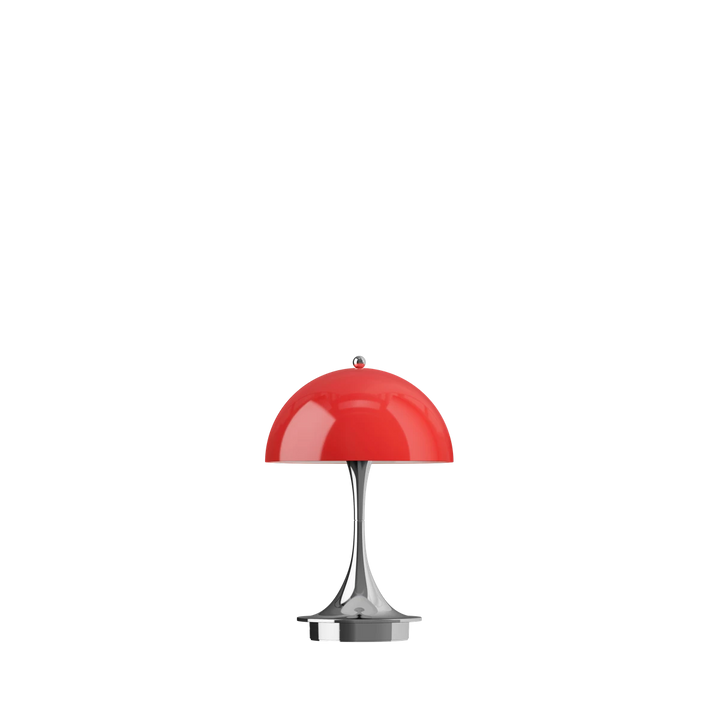 Louis Poulsen 160 oppladbar portabel bordlampe original 2,5W - IP44-Bordlamper-Louis Poulsen-Rød / Krom-LP__5744613402-Lightup.no