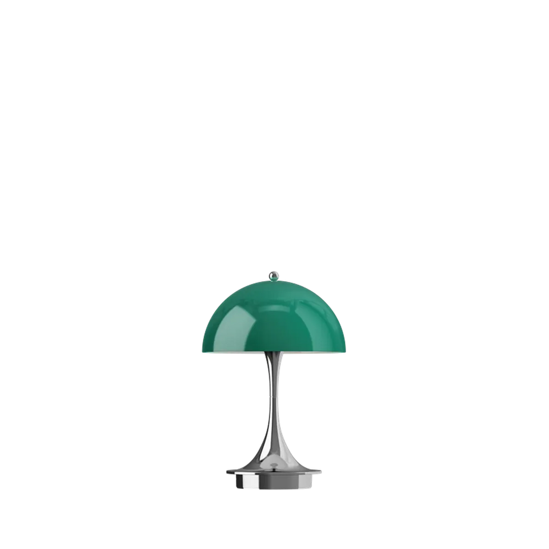 Louis Poulsen 160 oppladbar portabel bordlampe original 2,5W - IP44-Bordlamper-Louis Poulsen-Grønn / Krom-LP__5744613428-Lightup.no