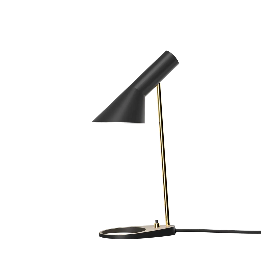 Louis Poulsen AJ Mini Bordlampe-Bordlamper-Louis Poulsen-Svart / messing-LP__5744171876-Lightup.no