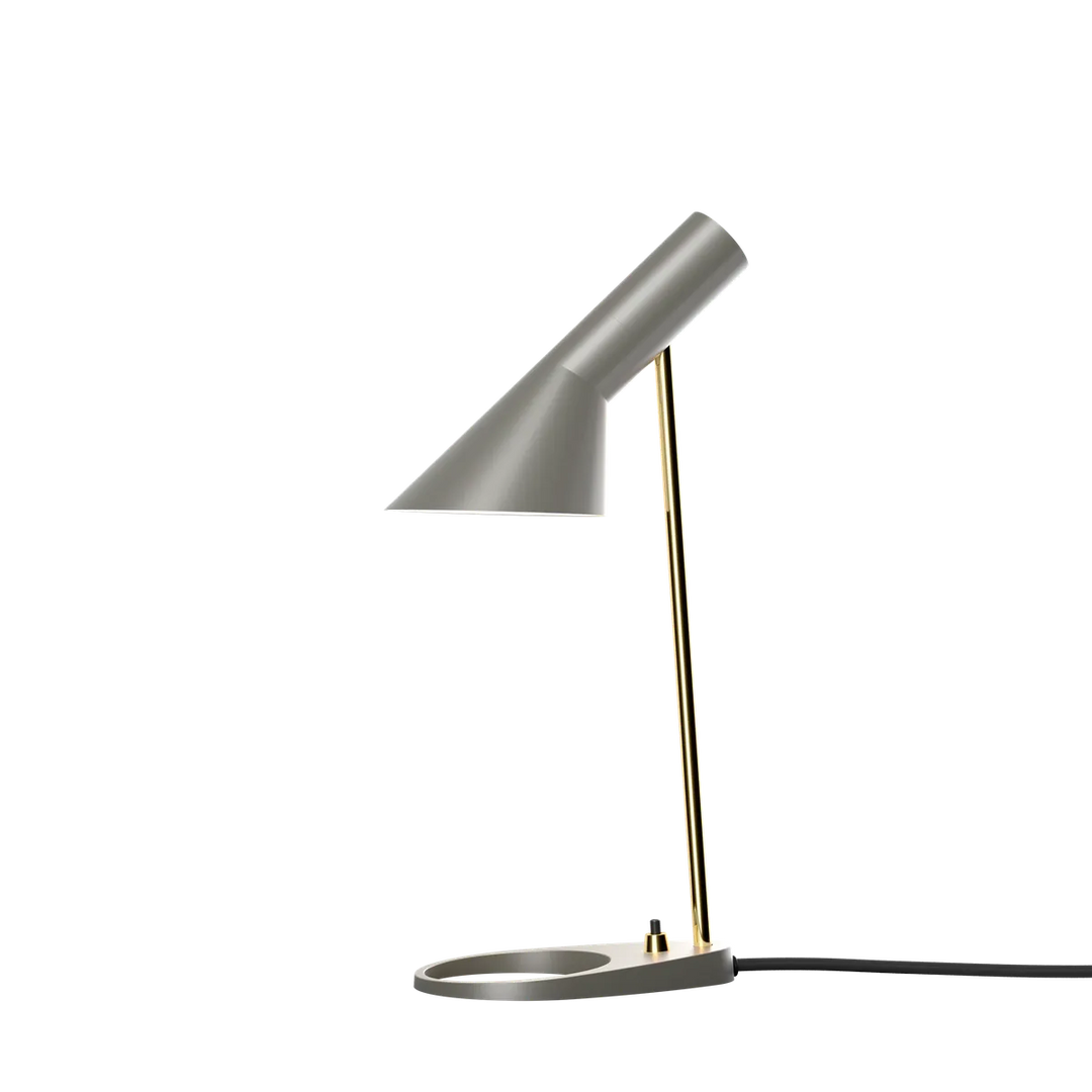 Louis Poulsen AJ Mini Bordlampe-Bordlamper-Louis Poulsen-Grå / messing-LP__5744171889-Lightup.no