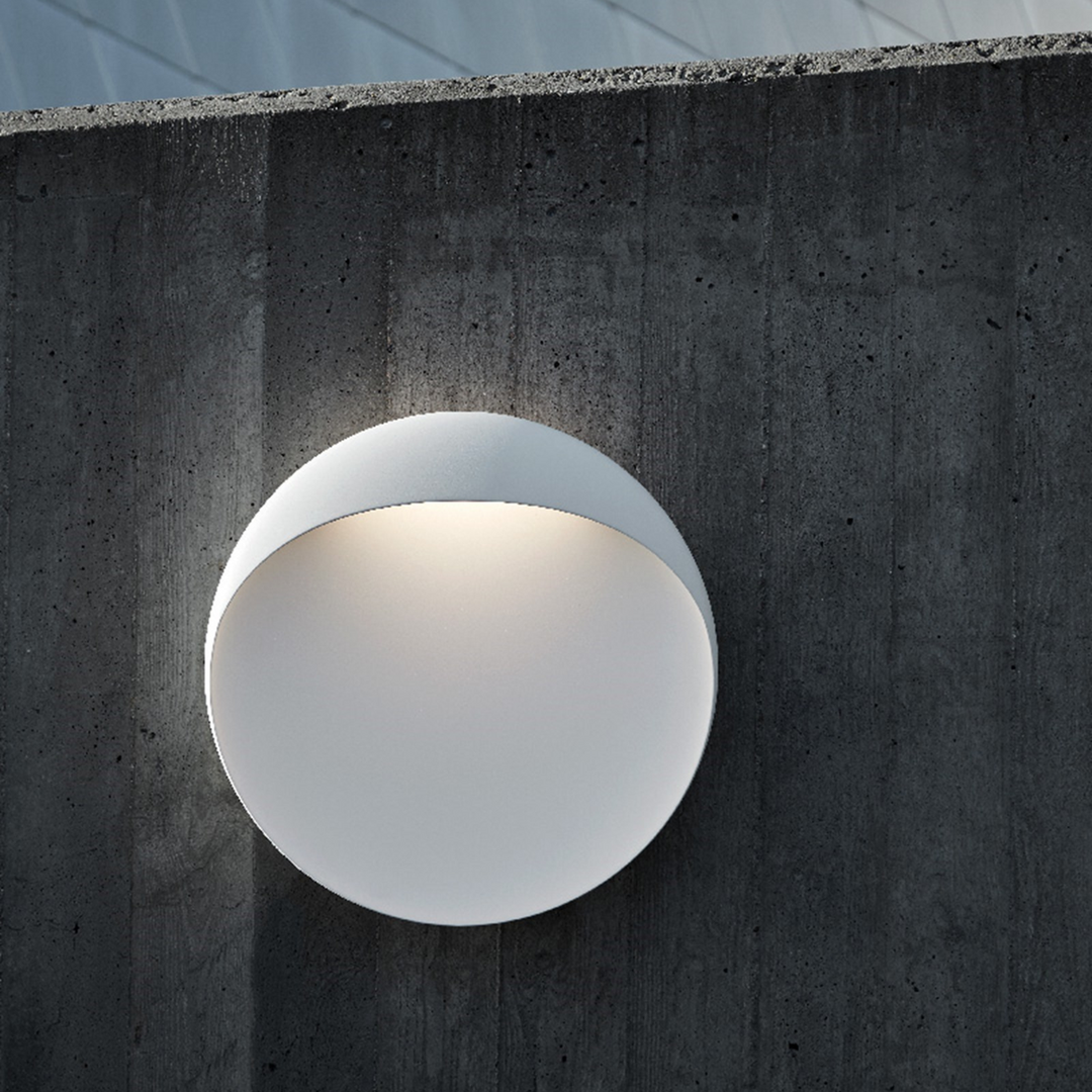 Louis Poulsen Flindt utendørs vegglampe Ø30-Utebelysning vegg veggskjold-Louis Poulsen-Hvit-LP__5747402144-Lightup.no