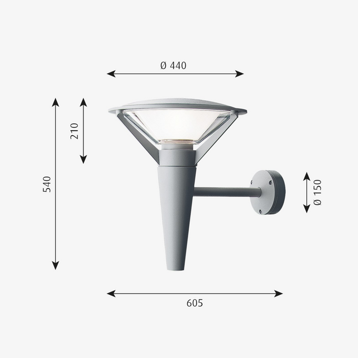 Louis Poulsen Kipp utendørs vegglampe-Utebelysning vegg klassisk-Louis Poulsen-Grafitt-LP__5743400771-Lightup.no