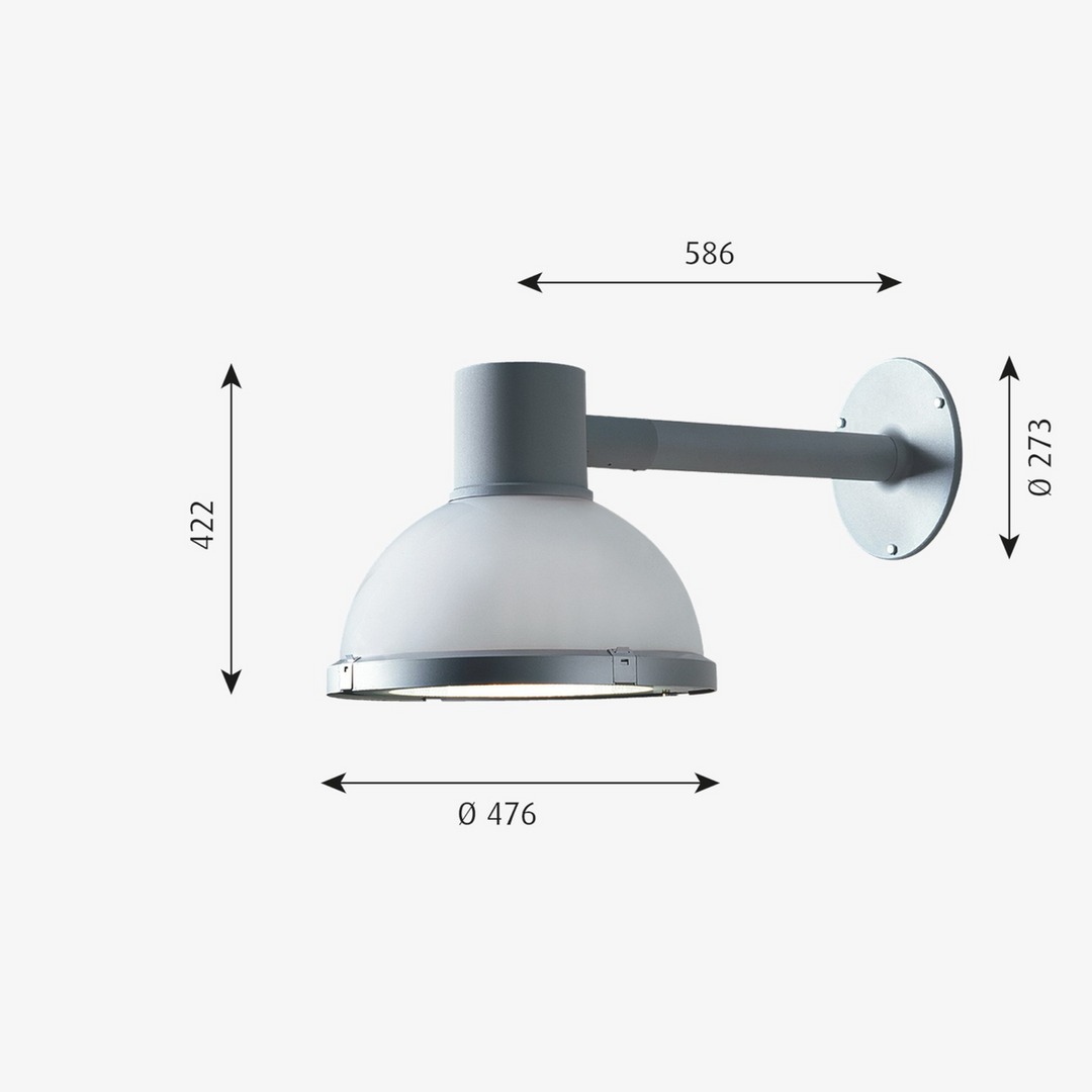 Louis Poulsen LP Icon utendørs vegglampe Dali + Clo - Aluminium-Utebelysning vegg klassisk-Louis Poulsen-Grå-LP__5747839827-Lightup.no