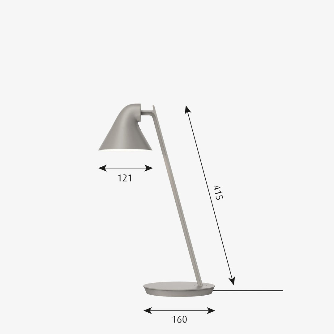 Louis Poulsen NJP Mini bordlampe - grå-Bordlamper-Louis Poulsen-LP__5744168148-Lightup.no