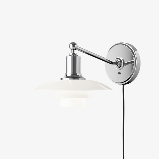 Louis Poulsen PH 2/1 Vegglampe Hvitt opalt glass - Krom / Opal-Vegglamper-Louis Poulsen-Krom / Opal-LP__5743141629-Lightup.no