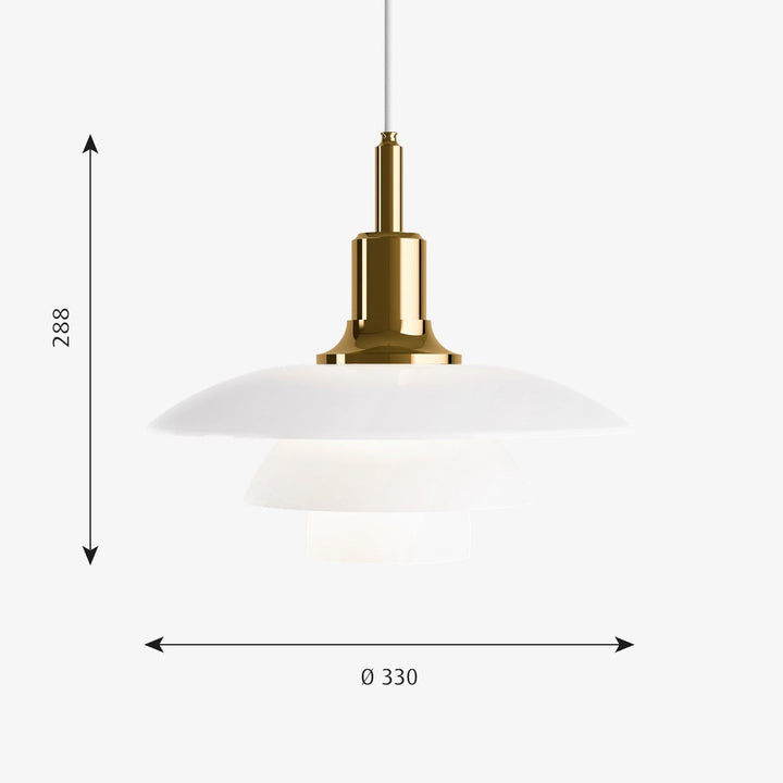 Louis Poulsen PH 31/2-3 pendel-Takpendler-Louis Poulsen-Messing / Opal glass-LP__5741100141-Lightup.no