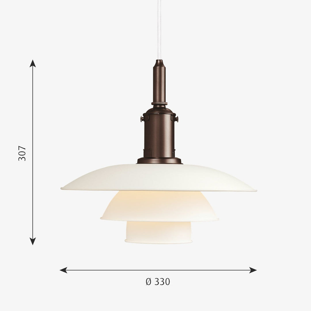 Louis Poulsen PH 31/2-3 pendel-Takpendler-Louis Poulsen-Messing / Opal glass-LP__5741100141-Lightup.no