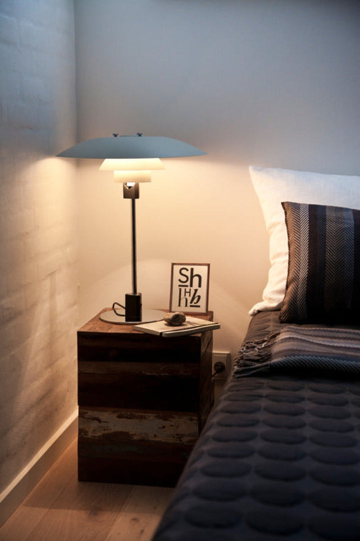 Louis Poulsen PH 4/3 bordlampe Hvit-Bordlamper-Louis Poulsen-Krom / Opal-LP__5744615002-Lightup.no