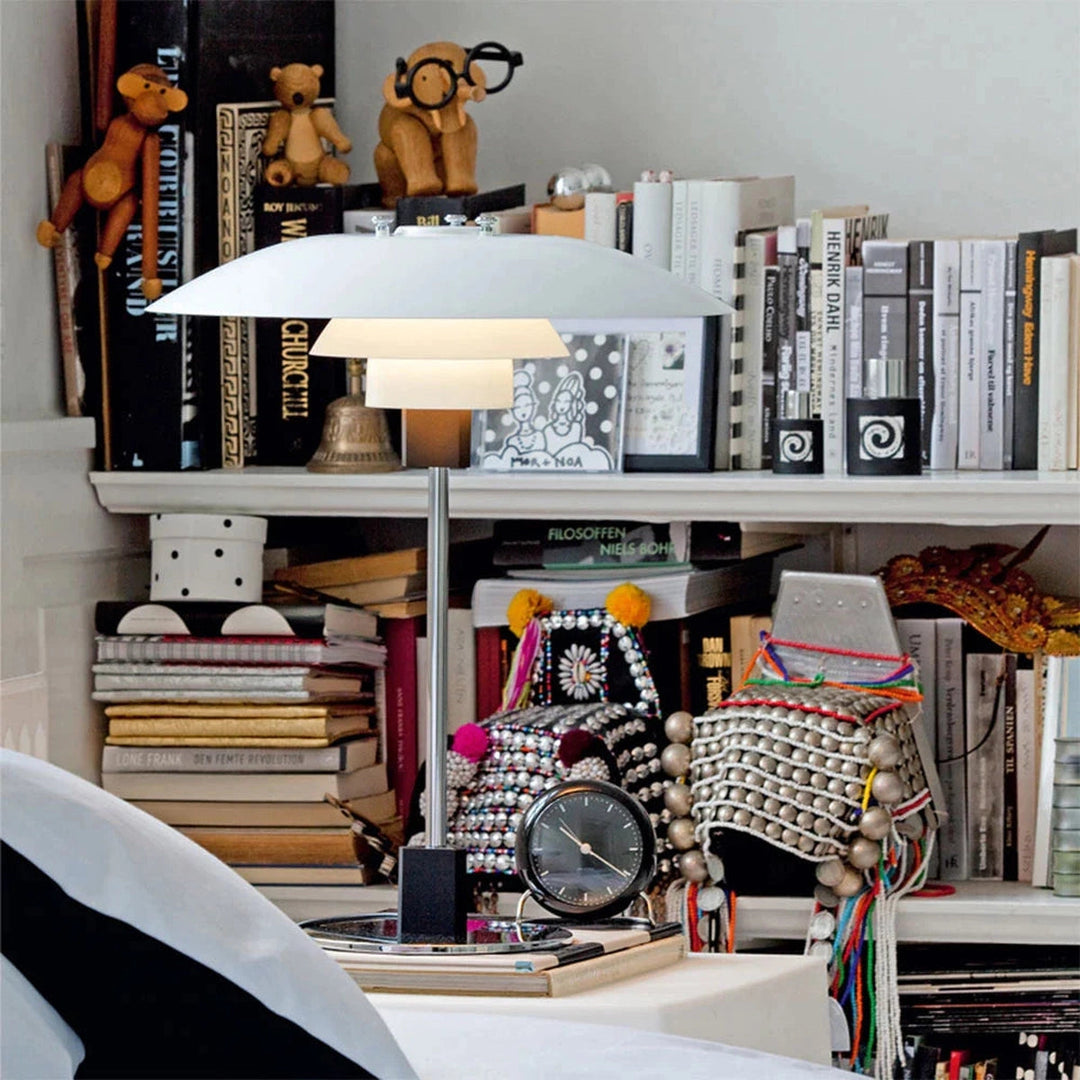 Louis Poulsen PH 4/3 bordlampe Hvit-Bordlamper-Louis Poulsen-Krom / Opal-LP__5744615002-Lightup.no