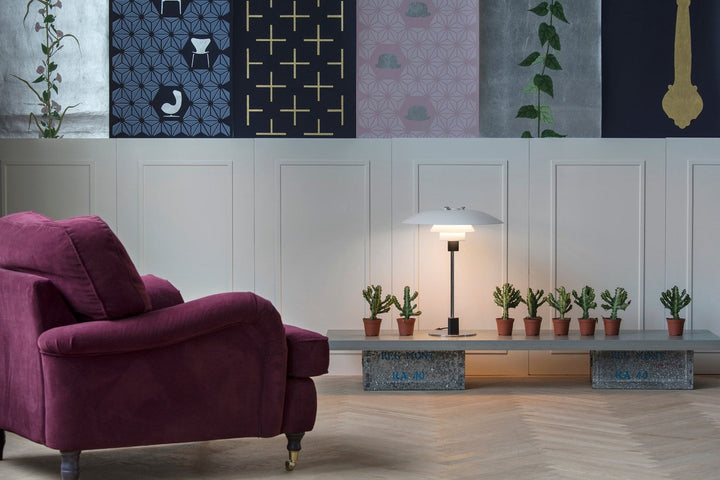 Louis Poulsen PH 4/3 bordlampe Hvit-Bordlamper-Louis Poulsen-Krom / Opal-LP__5744615002-Lightup.no