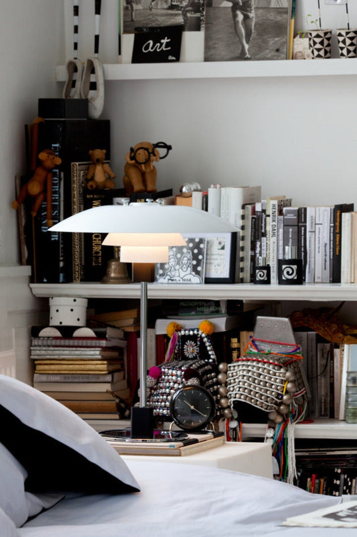 Louis Poulsen PH 4/3 bordlampe Hvit-Bordlamper-Louis Poulsen-Krom / Opal-LP__5744615002-Lightup.no