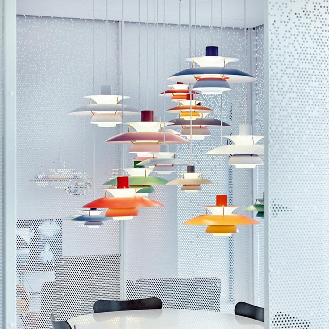 Louis Poulsen PH 5 pendel - Ø300-Takpendler-Louis Poulsen-Monokrom lys rosa-LP__5741115000-Lightup.no