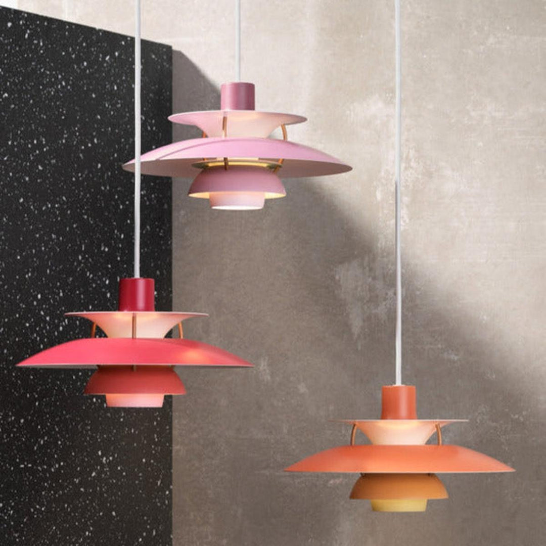 Louis Poulsen PH 5 pendel - Ø300-Takpendler-Louis Poulsen-Monokrom lys rosa-LP__5741115000-Lightup.no