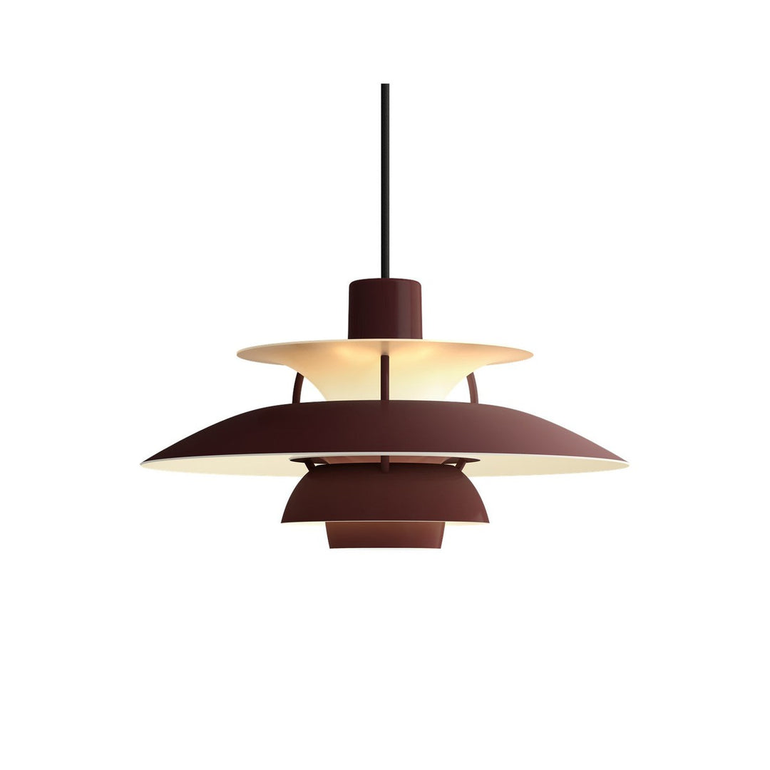 Louis Poulsen PH 5 pendel - Ø300-Takpendler-Louis Poulsen-Monokrom burgunder-LP__5741115013-Lightup.no