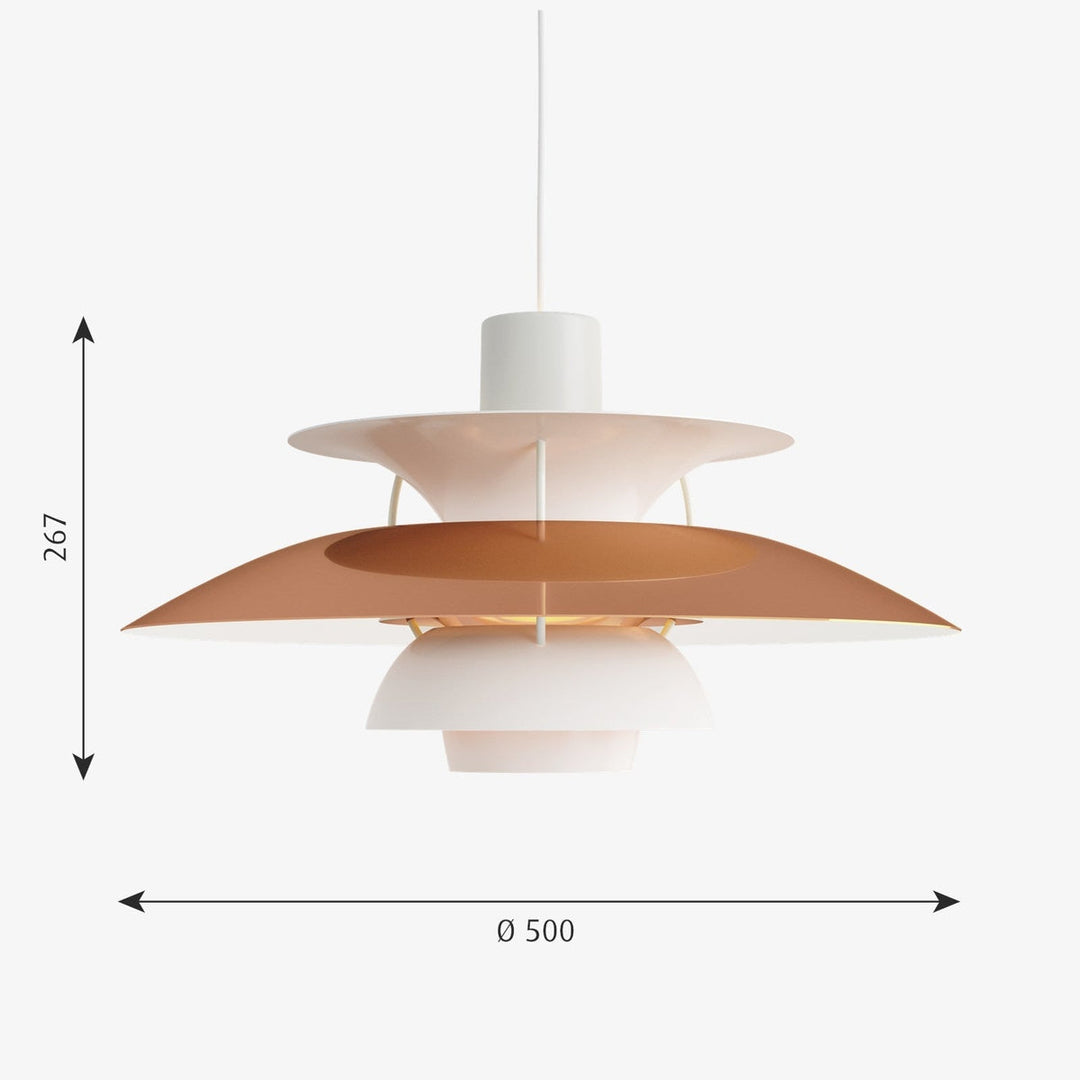 Louis Poulsen PH 5 pendel - Ø500-Takpendler-Louis Poulsen-Moderne hvit-LP__5741099867-Lightup.no