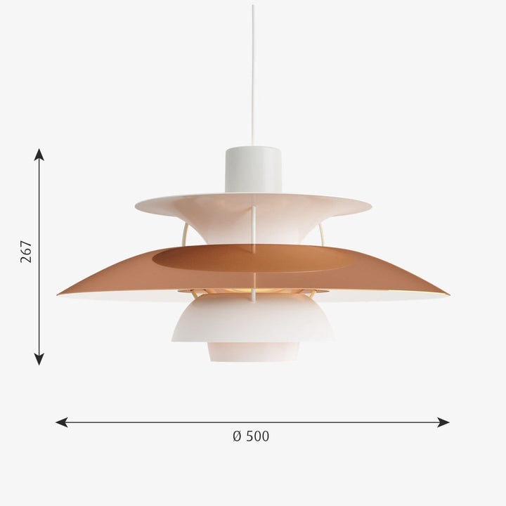 Louis Poulsen PH 5 pendel - Ø500-Takpendler-Louis Poulsen-Moderne hvit-LP__5741099867-Lightup.no