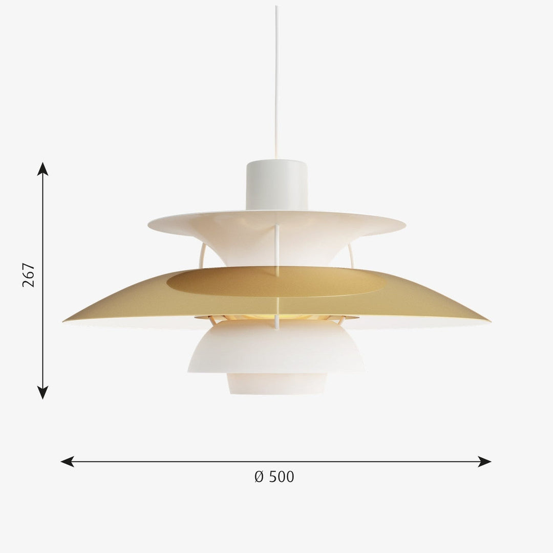 Louis Poulsen PH 5 pendel - Ø500-Takpendler-Louis Poulsen-Moderne hvit-LP__5741099867-Lightup.no