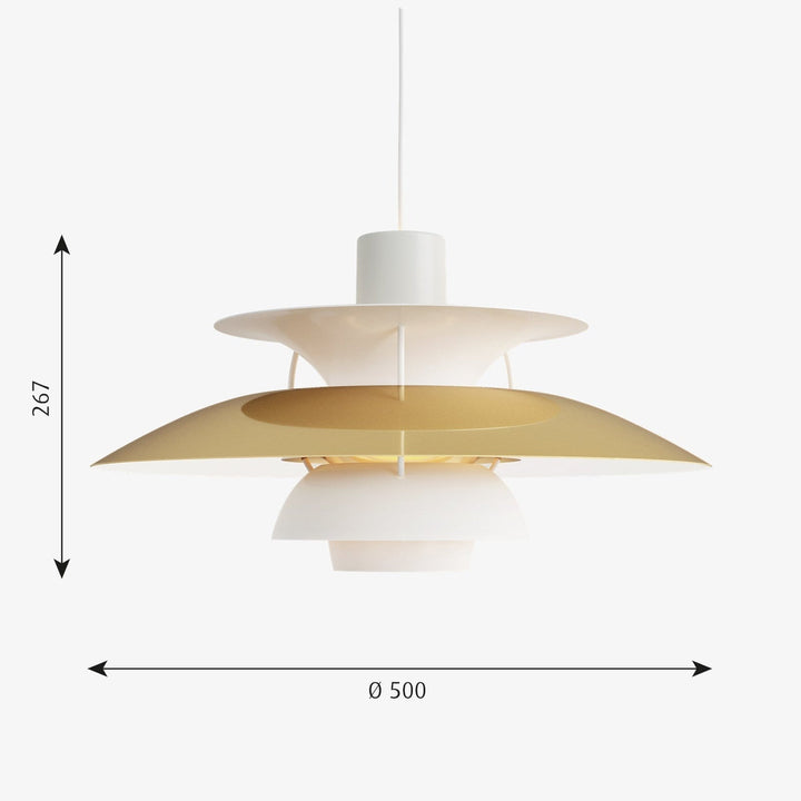 Louis Poulsen PH 5 pendel - Ø500-Takpendler-Louis Poulsen-Moderne hvit-LP__5741099867-Lightup.no