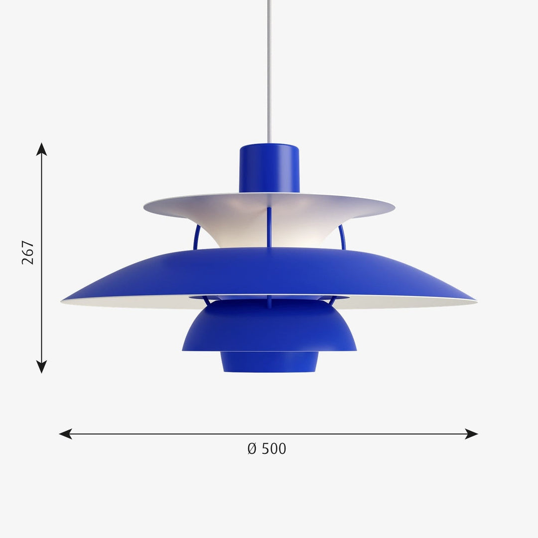 Louis Poulsen PH 5 pendel - Ø500-Takpendler-Louis Poulsen-Moderne hvit-LP__5741099867-Lightup.no