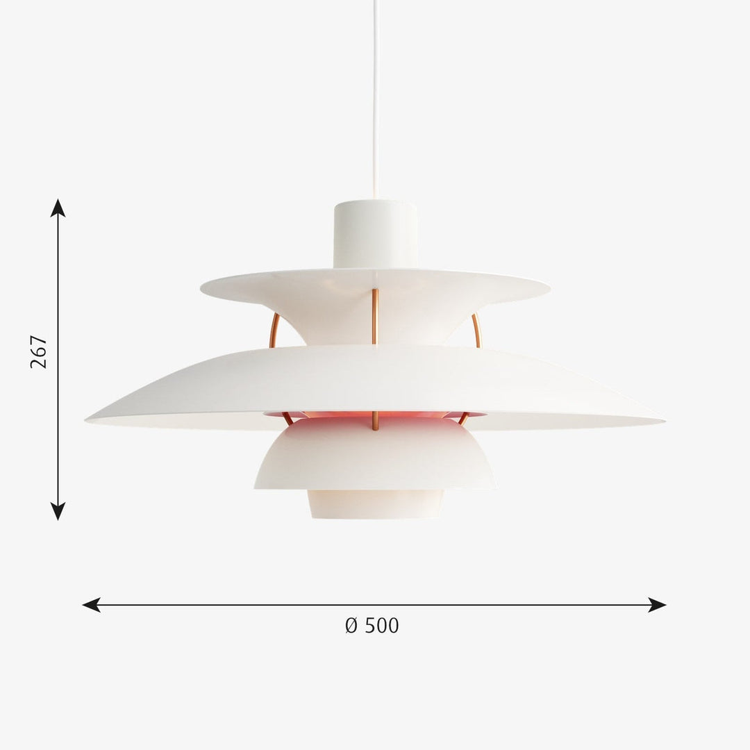 Louis Poulsen PH 5 pendel - Ø500-Takpendler-Louis Poulsen-Moderne hvit-LP__5741099867-Lightup.no