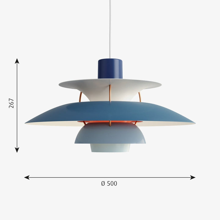 Louis Poulsen PH 5 pendel - Ø500-Takpendler-Louis Poulsen-Moderne hvit-LP__5741099867-Lightup.no