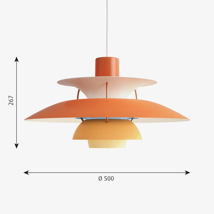 Louis Poulsen PH 5 pendel - Ø500-Takpendler-Louis Poulsen-Moderne hvit-LP__5741099867-Lightup.no
