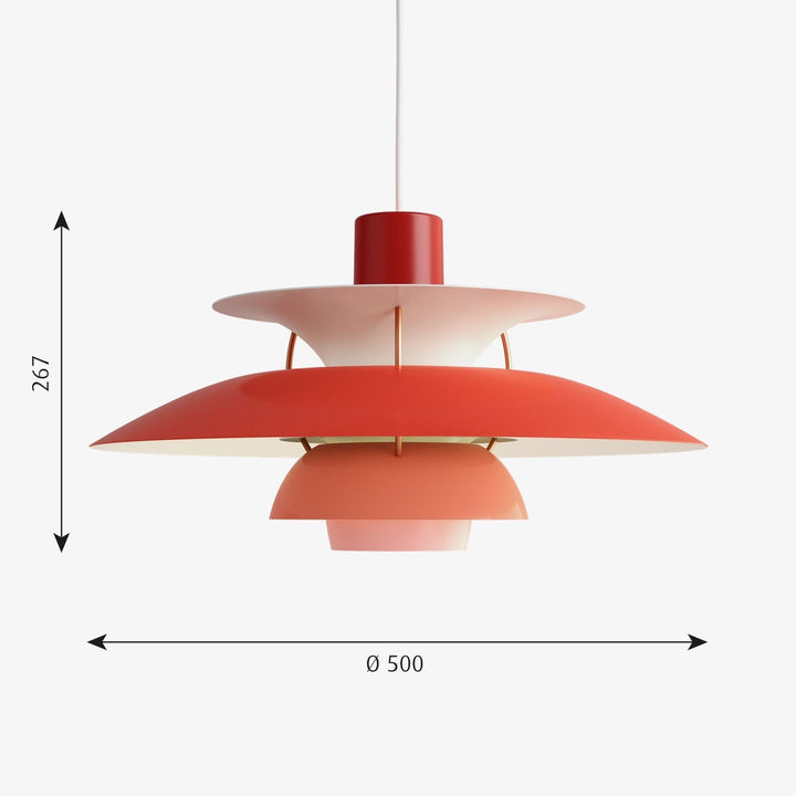 Louis Poulsen PH 5 pendel - Ø500-Takpendler-Louis Poulsen-Moderne hvit-LP__5741099867-Lightup.no