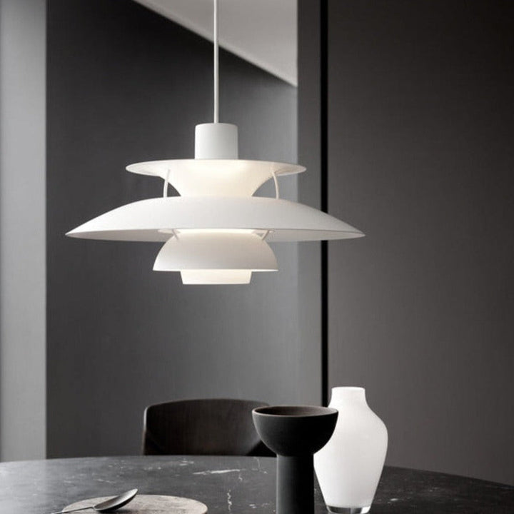 Louis Poulsen PH 5 pendel - Ø500-Takpendler-Louis Poulsen-Monokrom hvit-LP__5741104574-Lightup.no