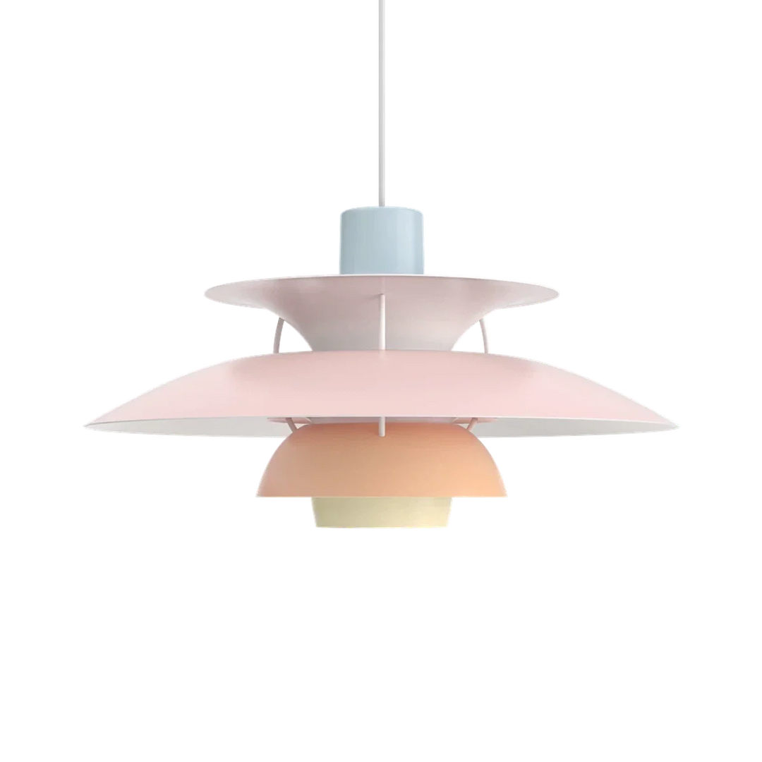 Louis Poulsen PH 5 pendel - Ø500-Takpendler-Louis Poulsen-Pastell blå, rosa, fersken-LP__5741113060-Lightup.no