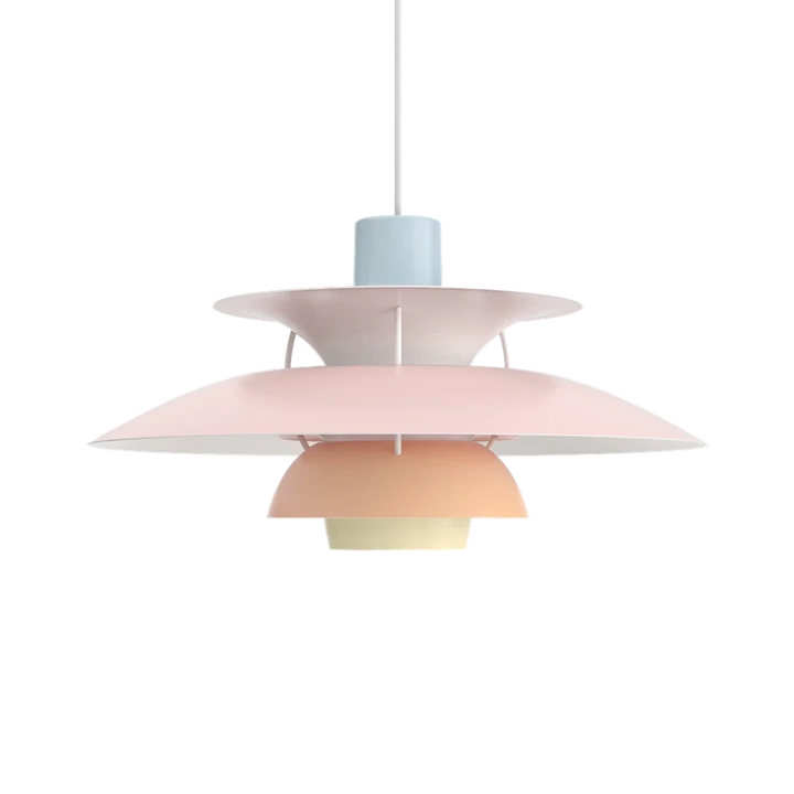 Louis Poulsen PH 5 pendel - Ø500-Takpendler-Louis Poulsen-Pastell blå, rosa, fersken-LP__5741113060-Lightup.no