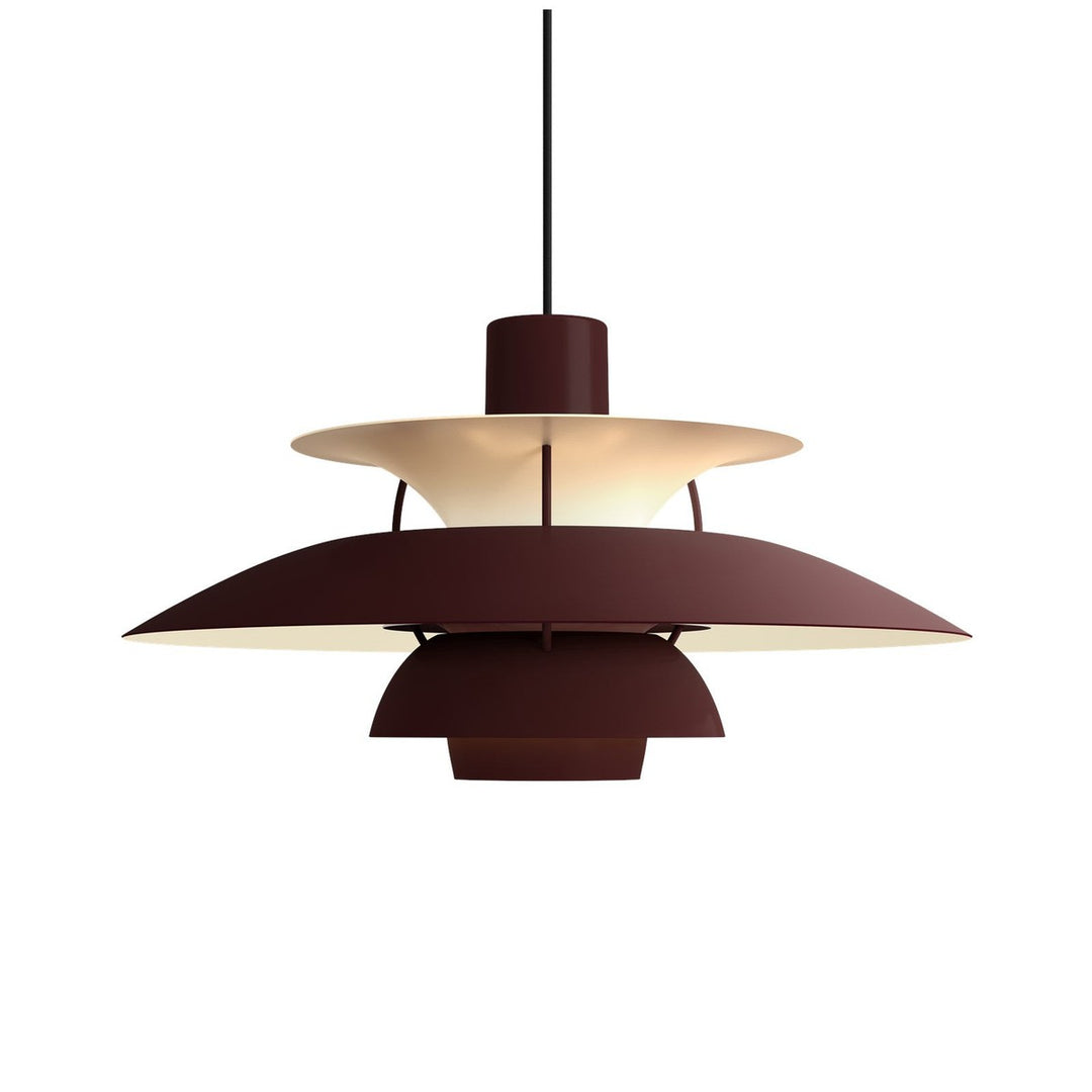 Louis Poulsen PH 5 pendel - Ø500-Takpendler-Louis Poulsen-Monokrom burgunder-LP__5741115055-Lightup.no
